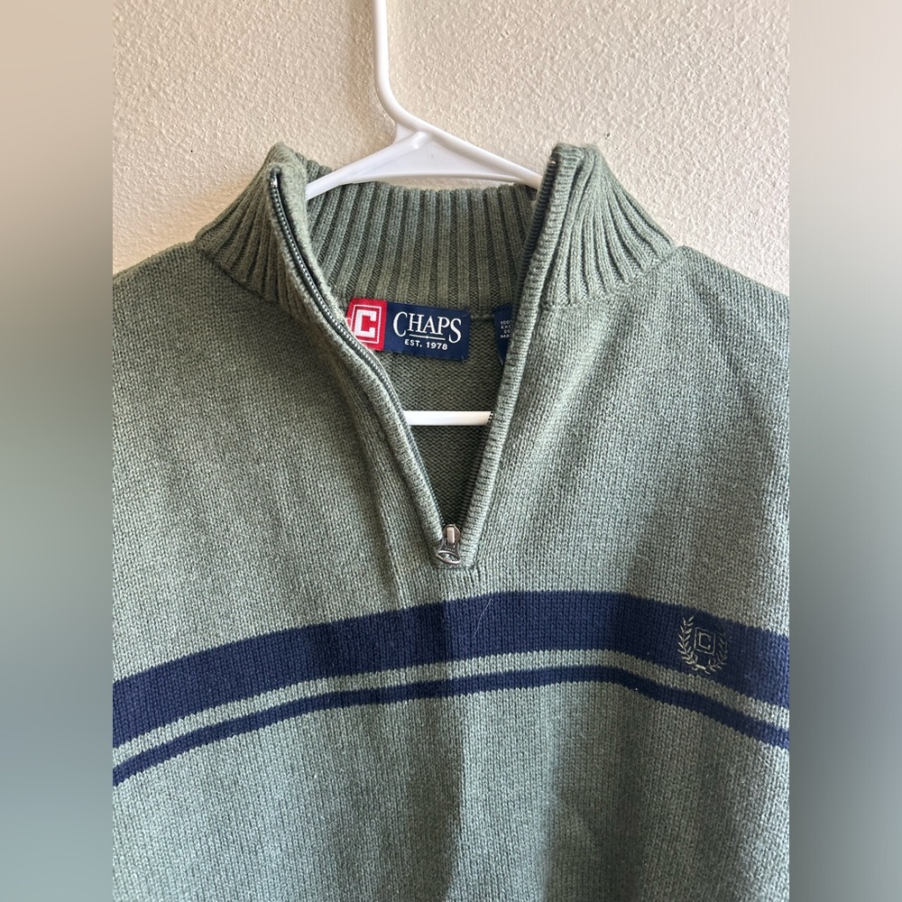 VINTAGE - Chaps men’s half zip 100% cotton